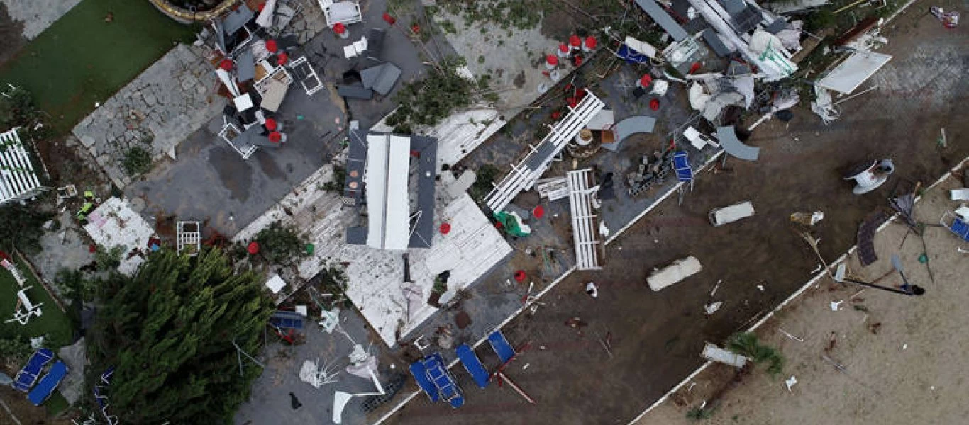 Εικόνες βγαλμένες από πολεμική ταινία – Οι καταστροφές στη Χαλκιδική από ψηλά